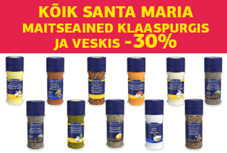 KÕIK SANTA MARIA MAITSEAINED KLAASPURGIS JA VESKIS -30%