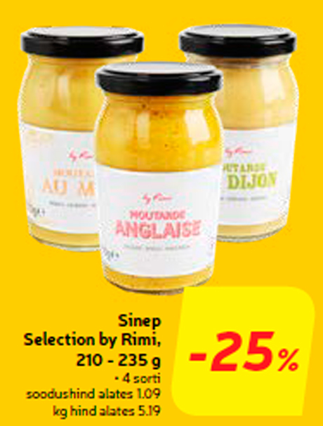 Выбор  горчицы Rimi, 210 - 235 г -25%