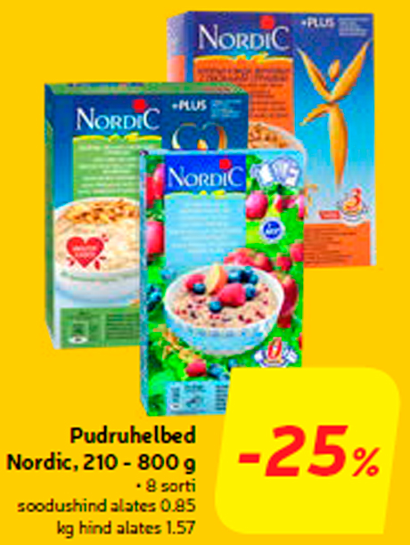  Хлопья для каши Nordic, 210 - 800 г  -25%
