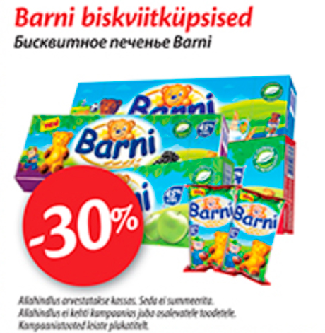 Barni biskviitküpsised  -30%