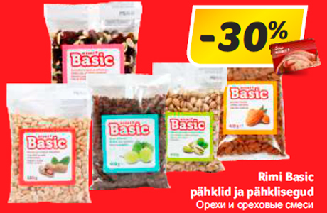 Rimi Basic pähklid ja pähklisegud -30%