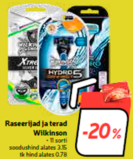 Бритвы и лезвия Wilkinson  -20%
