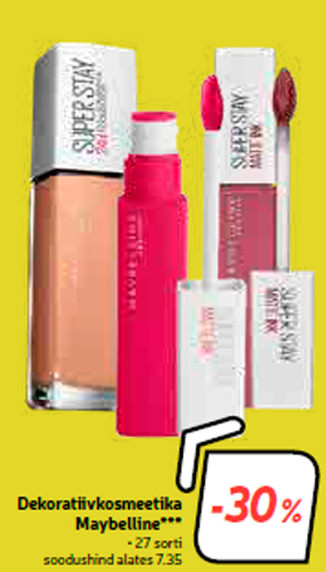 Декоративная косметика Maybelline ***  -30%
