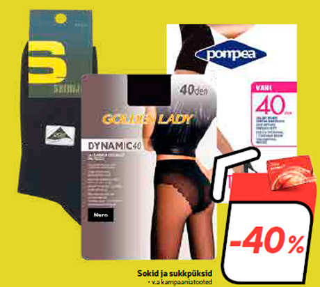Sokid ja sukkpüksid  -40%
