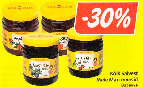 Kõik Salvest Meie Mari moosid -30%