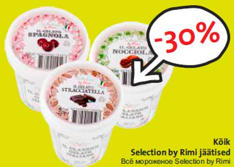 Всё мороженое Selection by Rimi -30%