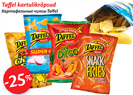 Taffel kartulikrõpsud  -25%