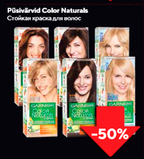 Püsivärvid Color Naturals  -50%