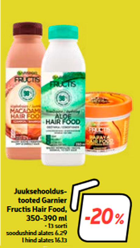 Juuksehooldus-tooted Garnier Fructis Hair Food, 350-390 ml  -20%