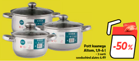 Pott kaanega Altom, 1,9-6 l  -50%