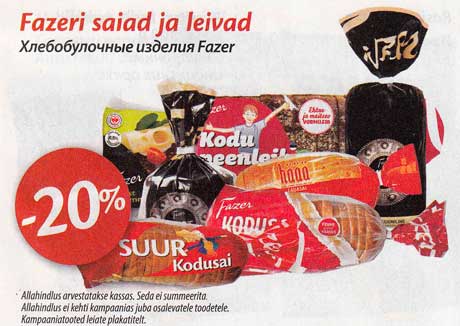 Fazeri saiad ja leivad -20%