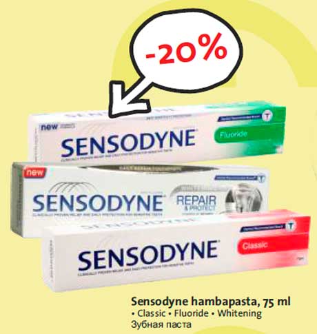 Зубная паста Sensodyne -20%