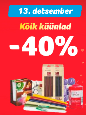 Kõik küünlad -40%