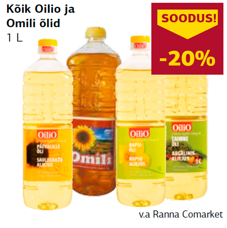 Все  масла Oilio и Omili,  1л   -20%