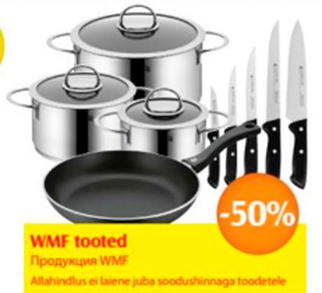 WMF tooted  -50%