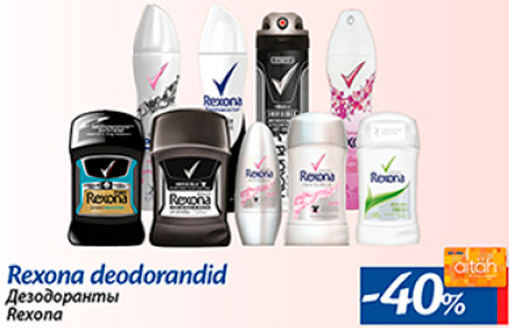 Rexona deodorandid  -40%