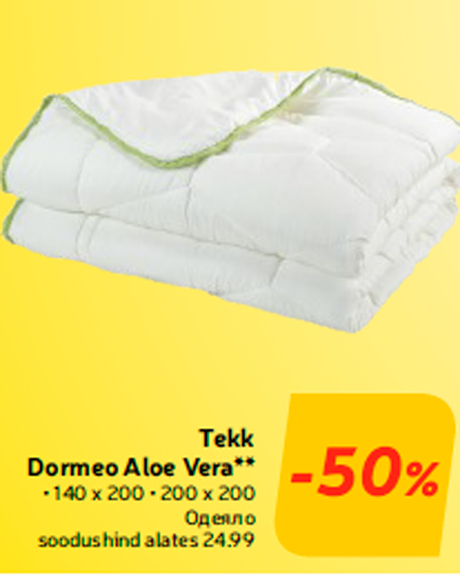 Tekk Dormeo Aloe Vera**  -50%
