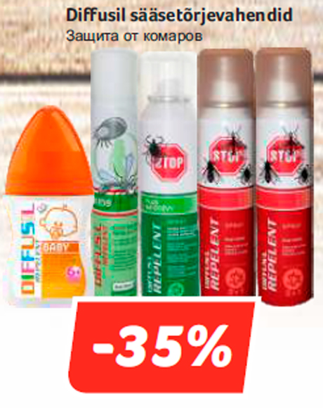 Diffusil sääsetõrjevahendid -35%