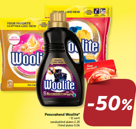 Pesuvahend Woolite*  -50%