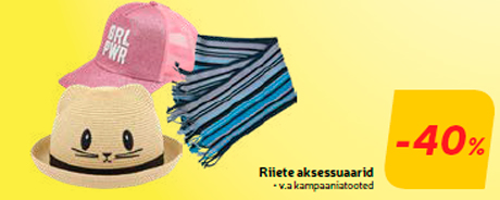 Riiete aksessuaarid  -40%
