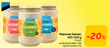 Majonees Salvest, 420-430 g  -20%

