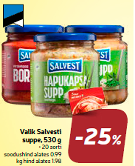 Valik Salvesti suppe, 530 g  -25%
