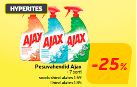 Pesuvahendid Ajax  -25%
