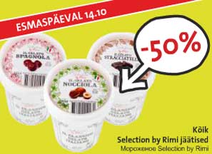 Мороженое Selection by Rimi -50%