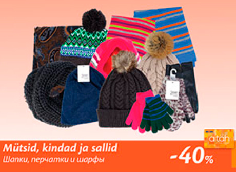Шапки, перчатки и шарфы  -40%