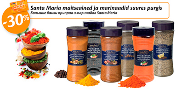 Santa Maria maitseained ja marinaadid suures purgis -30%