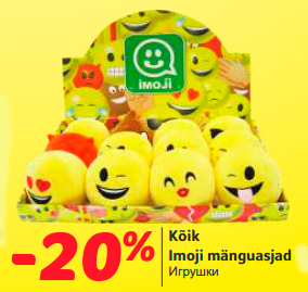 Kõik
Imoji mänguasjad -20%