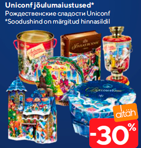 Uniconf jõulumaiustused*  -30%