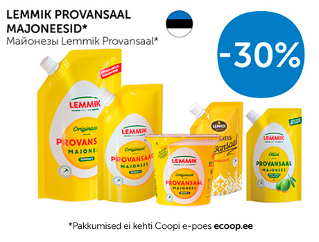 МАЙОНЕЗЫ PROVANSAAL MAJONEESID* -30%