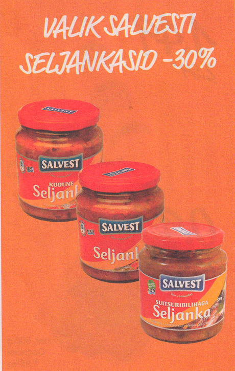 VALIK  SALVESTI SELJANKASID  -30%