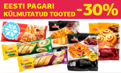 ЭСТОНСКИЕ ХЛЕБОБУЛОЧНЫЕ ПРОДУКТЫ -30%