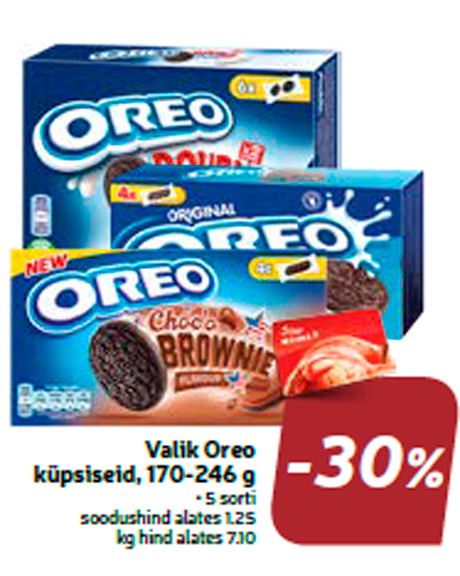 Выбор печенья Oreo, 170-246 г  -30%
