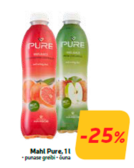 Сок Pure, 1 л  -25%
