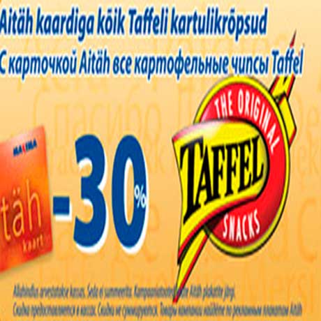 Картофельные чипсы Taffel -30%