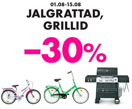 JALGRATTAD, GRILLID  -30%
