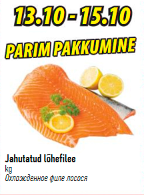 Jahutatud lõhefilee kg - PARIM PAKKUMINE