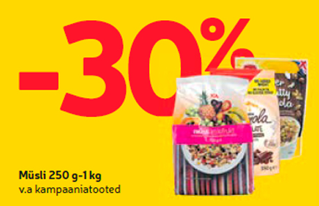 Müsli 250 g-1 kg  -30%
