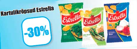 Картофельные чипсы Estrella -30%