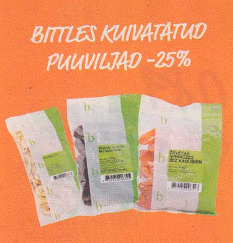 Сухофрукты Bittles -25%