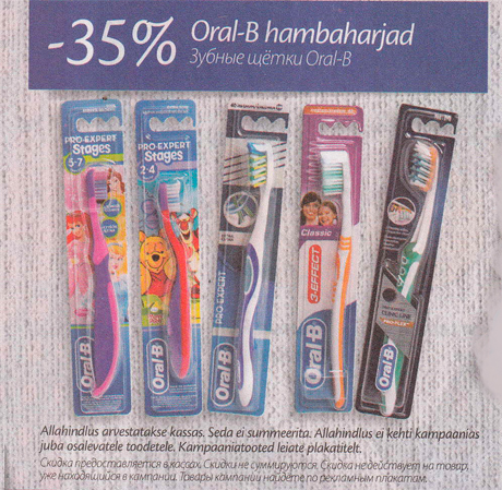 Oral-B hambaharjad   -35%