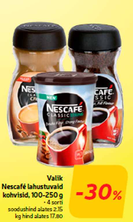 Выбор растворимого кофе Nescafé , 100-250 г  -30%
