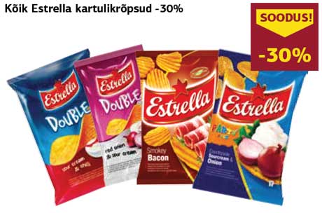 Все чипсов Estrella -30%