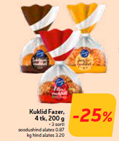 Kuklid Fazer, 4 tk, 200 g  -25%
