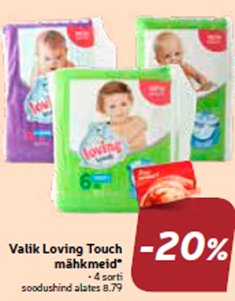 Valik Loving Touch mähkmeid*  -20%
