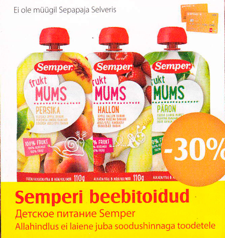 Semperi beebitoidud  -30%