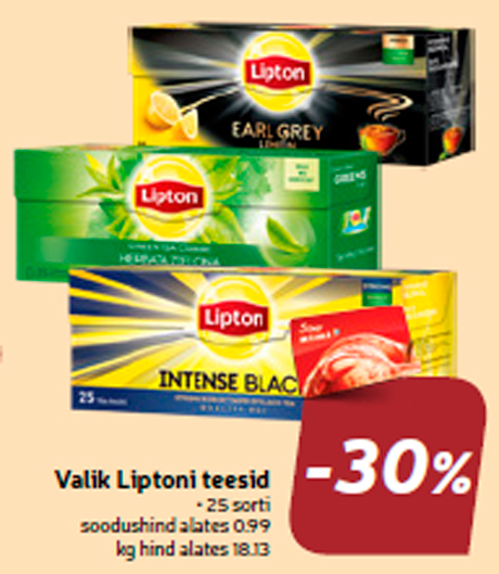 Выбор чаев Lipton  -30%

